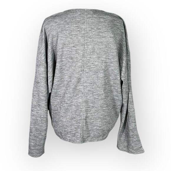 Zara Pullover Sweater Women's Small Gray V-Neck Long Sleeve Ovversized NWT - Picture 3 of 8